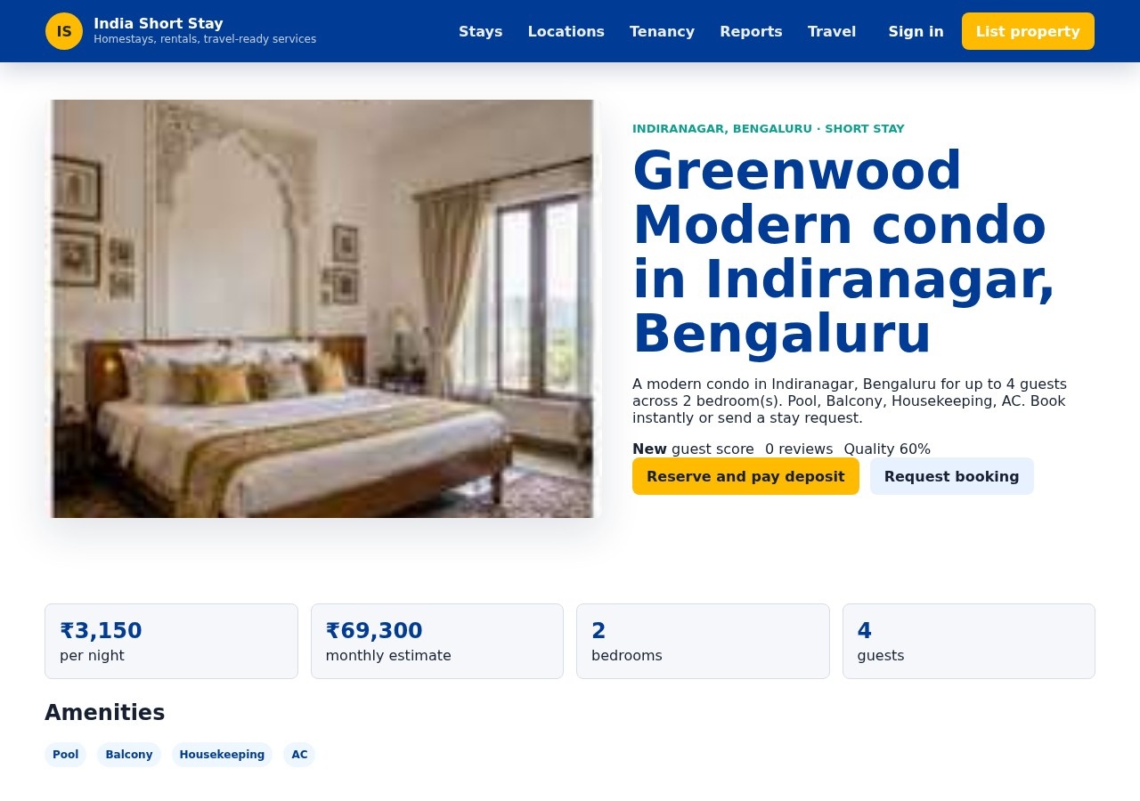 A live property page
